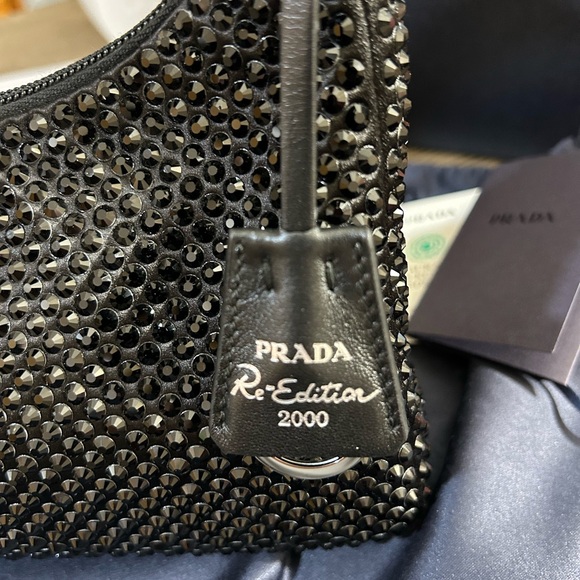 Prada Black Satin Mini Bag With Crystals (full set) - Picture 4 of 12